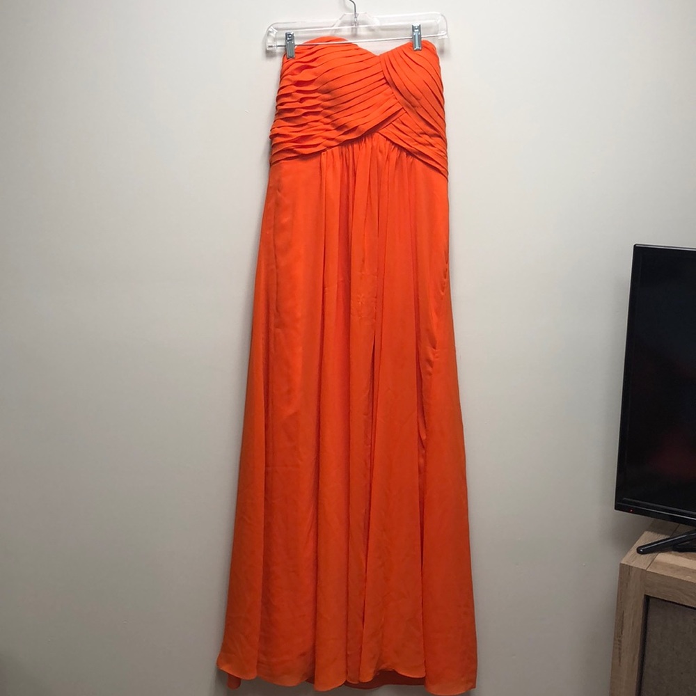 Orange Bridesmaid Dress Strapless Size 18W